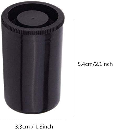 Botes de película plástica de calibre 35 mm con tapas, 10 unidades (negro)