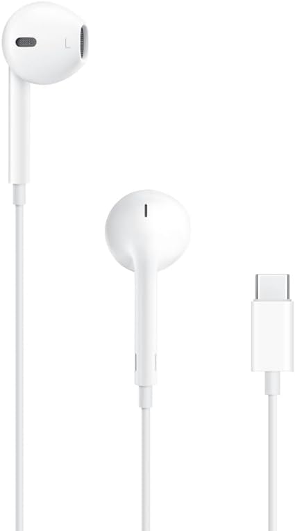 Apple EarPods-Kopfhörer mit USB-C-Stecker, kabelgebundene Ohrhörer mit integrierter Fernbedienung zur Steuerung von Musik, Telefonanrufen und Lautstärke 