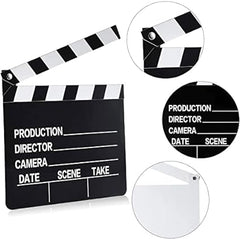 10 Stück Film-Klapptafel, 17,8 x 20,3 cm, Pappe, Film-Klapptafel, Filmregisseur-Klappe, beschreibbare Schnitt-Action-Szenentafel für Filme, Filme, Foto-Requisiten (weiß) 