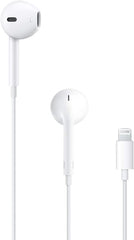 Auriculares Apple EarPods con conector Lightning, auriculares con cable para iPhone con control remoto incorporado para controlar la música, las llamadas telefónicas y el volumen 