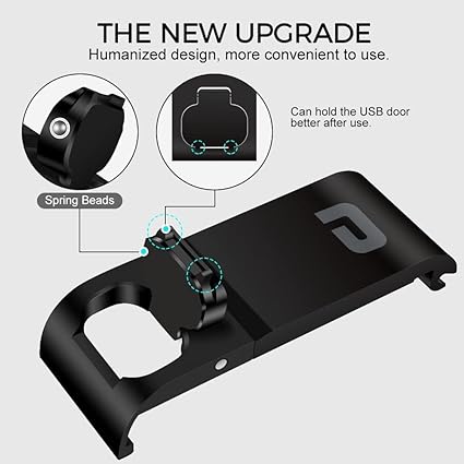 ParaPace Replacement Side Door for GoPro Hero 12/11/10/9 Black,Dustproof Pass Through Battery Cover Type-C USB Charging Port Repair Part Camera Accessories