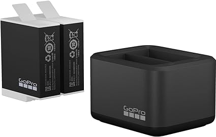 Cargador de batería dual GoPro + 2 baterías Enduro (HERO11 Black/HERO10 Black/HERO9 Black) - Accesorio oficial de GoPro