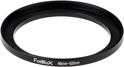 Fotodiox Metal Step Up Ring, Anodized Black Metal 46mm-52mm, 46-52 mm