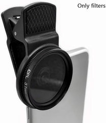 37 mm kreisförmiger universeller tragbarer Polarisator für Kameraobjektiv, CPL-Filter, professionell (schwarz) 