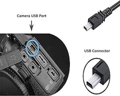 Camera USB PC Data Transfer Battery Charger Cable for Sony Cybershot DSC-H200 DSC-H300 DSC-W370 DSC-W800 DSC-W830 DSC-W310 (NOTE: Not Compatible with All Sony Cameras, See Details & Product Pictures)