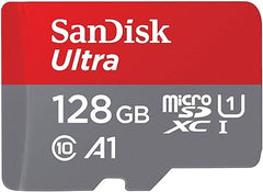 SanDisk 128 GB Ultra microSDXC UHS-I-Speicherkarte mit Adapter – 120 MB/s, C10, U1, Full HD, A1, Micro-SD-Karte – SDSQUA4-128G-GN6MA 