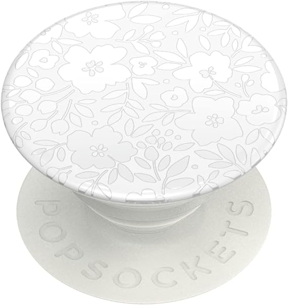 PopSockets Phone Grip with Expanding Kickstand, Floral - Blanc Fresh
