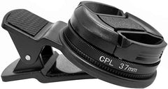 37 mm kreisförmiger universeller tragbarer Polarisator für Kameraobjektiv, CPL-Filter, professionell (schwarz) 