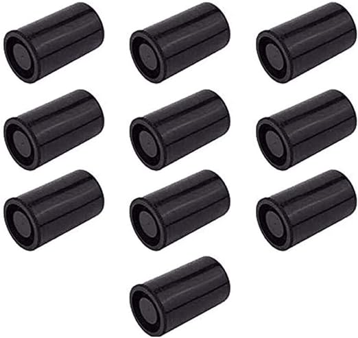 35mm Caliber Plastic Film Canisters with caps -10pc (Black)