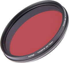 FocusFoto FOTGA 72mm All-in-One Adjustable Infrared IR Pass X-Ray Lens IR Filter, Variable from 530nm to 650nm 680nm 720nm 750nm Optical Glass