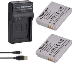 Newmowa NB-5L Ersatzakku (2er-Pack) und tragbares Micro-USB-Ladegerät-Set für Canon NB-5L und Canon PowerShot S100, S110, SD790IS, SD850IS, SD870IS, SD880IS, SD890IS, SD970IS, SX200IS, SX210IS