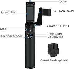 Smatree Portable Osmo Pocket 2 PowerStick(Power Bank) Compatible for DJI Osmo Pocket 2 / DJI Osmo Pocket 1, Handheld Smartphone Holder Mount Bracket for Osmo Pocket Camera