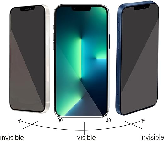 Ailun Privacy Screen Protector for iPhone 14 / iPhone 13 / iPhone 13 Pro [6.1 Inch] 2 Pack Anti Spy Private Tempered Glass Anti-Scratch Case Friendly [Black] [Not for iPhone 13 Pro Max] [2 Pack]
