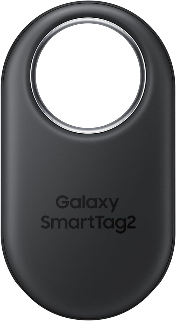 SAMSUNG Galaxy SmartTag2, rastreador Bluetooth, dispositivo de seguimiento localizador GPS Smart Tag, buscador de artículos para llaves, billetera, equipaje, mascotas, uso con teléfonos y tabletas Android 11 o posterior, 2023, 1 paquete, negro 