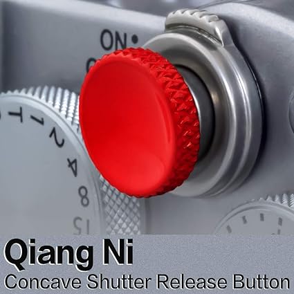 Qiang Ni Camera Shutter Button: Red Soft Shutter Release Button for X100V, XT5, XT4 Accesssories - 2-Pack Fuji Shutter Button