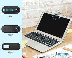 YAMXIN Laptop Camera Cover Slide 9 Pack(3 Large + 6 Small) Webcam Cover Fit Most Laptop, PC, Tablet (Black)