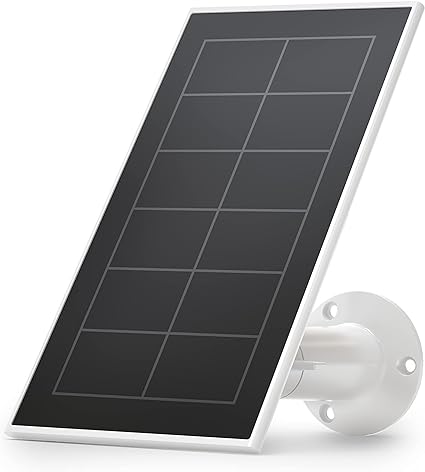Arlo Solarpanel-Ladegerät (2021 veröffentlicht) – Arlo-zertifiziertes Zubehör – funktioniert mit Arlo Pro 5S 2K, Pro 4, Pro 3, Floodlight, Ultra 2 und Ultra-Kameras, wetterbeständig, einfache Installation, Weiß – VMA5600