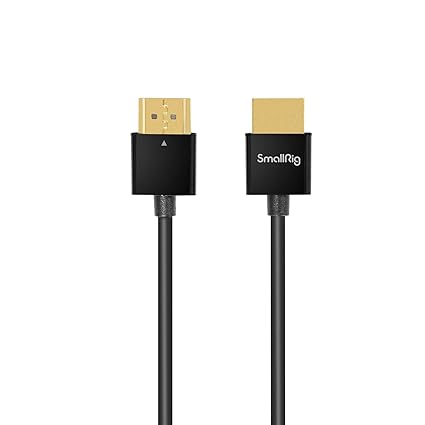 SMALLRIG Ultra Thin Camera Cable 55cm/1.8Ft, 4K Hyper Super Flexible Slim Cord, High Speed Supports 3D, 4K@60Hz, Ethernet, ARC Type-A Male to Male for Camera, Camcorder, Monitor, Gimbal - 2957