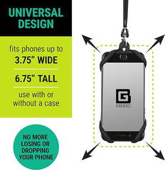 Universal Phone Lanyard Holder and Ring Grip, Silicone Cell Phone Lanyard Neck Strap and Phone Ring Holder Stand Compatible with Most Smartphones