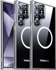Humixx Funda magnética para Samsung Galaxy S24 Ultra transparente [Compatible con MagSafe] [No amarillea] [Protección contra caídas de grado militar de 17 pies] Funda delgada a prueba de golpes para Galaxy S24 Ultra, transparente 