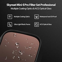 SKYREAT ND Filters Set for DJI Mini 4 Pro Accessories,6 Pack-(CPL, ND8, ND16, ND32, ND64,ND128)