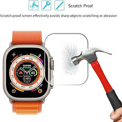 Ailun für Apple Watch Ultra 2/Ultra Displayschutzfolie [49 mm], gehärtete Glasfolie, kratzfest, hochauflösend, berührungsempfindlich [3er-Pack] [klar] 