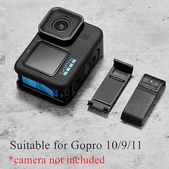 Replacement Side Door Battery Cover for Gopro, Dustproof Pass Through Battery Cover Lid with Type-C Charging Port Repair Part Camera Accessories for Gopro 10/9/11 Black