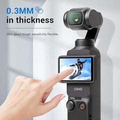 CYNOVA DJI Osmo Pocket 3 Screen Protector, Osmo Pocket 3 Lens Protector for DJI Osmo Pocket 3 Accessories with Tempered Glass LCD Display Film, Ultra HD, 9H Hardness, Scratch Resistant