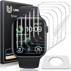 UniqueMe [6er-Pack TPU-Displayschutzfolie kompatibel mit Apple Watch 44 mm SE Serie 6/5/4, [Upgrade der flexiblen Folie] Kratzfeste, weiche HD-TPU-Klarfolie für iWatch 44 mm 