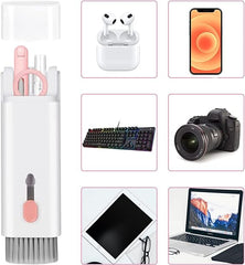7-in-1-Elektronik-Reinigungsset, Tastaturreiniger, Laptop-Reinigungsset für Monitor, Handy, Bluetooth, Headset, Lego, Airpods, Laptop-Kameraobjektiv (Pink)