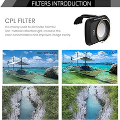 Lens Filter Set Compatible with DJI Mini 2/Mavic Mini/Mini SE/Mini 2 SE Accessories 6Pcs Filter Combo Multi Coated Filters Camera Lens (CPL MCUV ND4 ND8 ND16 ND32)