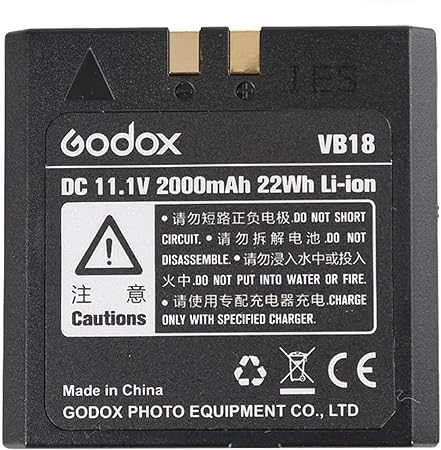 GODOX VB18 Battery Replacement,DC 11.1V 2000mAh Lithium Battery Pack for V860II V850 V860C V860N Speedlite Flash