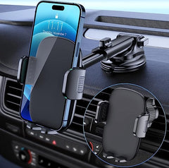 Qifutan Car Phone Holder Mount Phone Mount for Car Windshield Dashboard Air Vent Universal Hands Free Automobile Cell Phone Holder Fit iPhone
