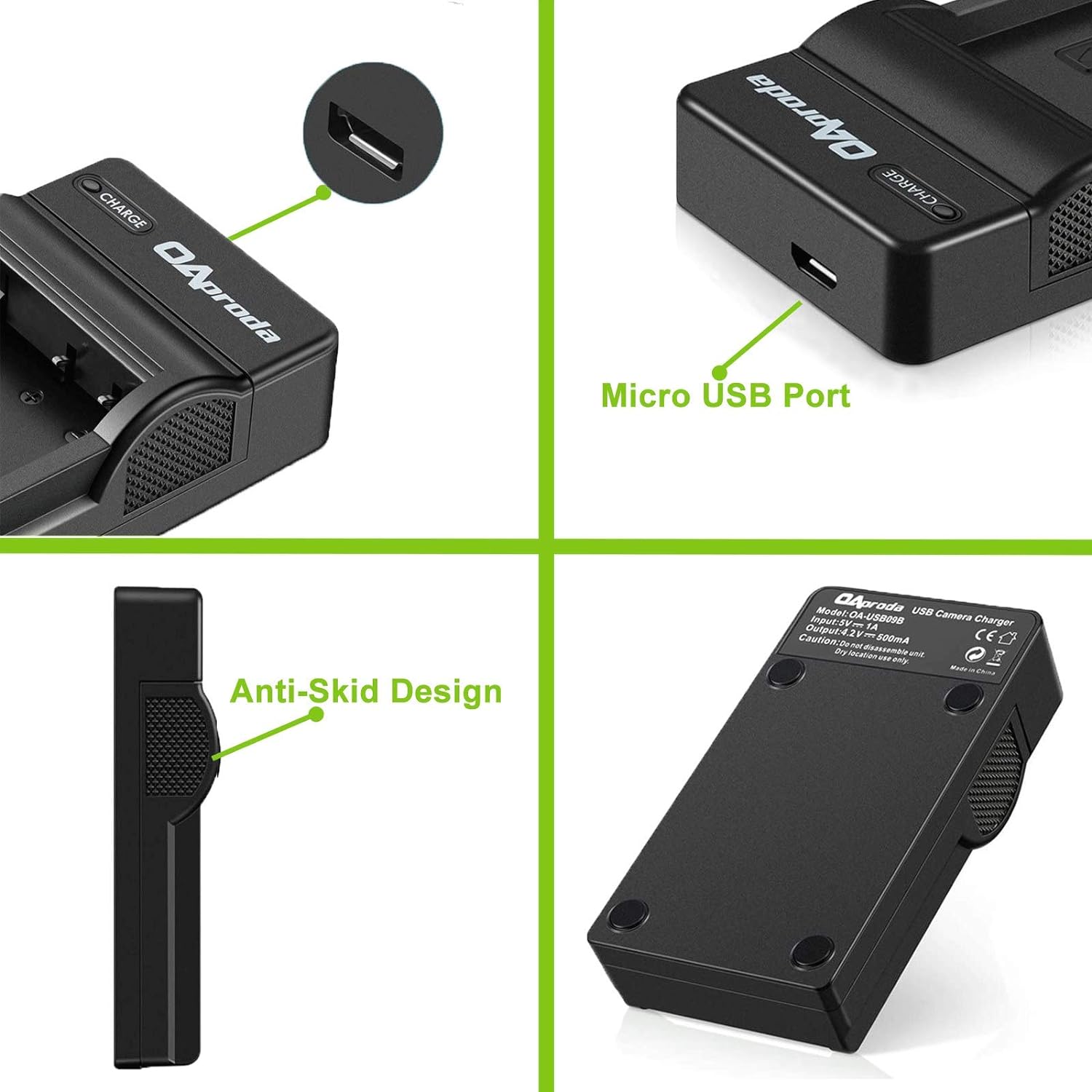 OAproda 2 Pack EN-EL19 Battery and Rapid USB Charger for Nikon Coolpix S32, S33, S100, S2800, S3100, S3200, S3300, S3500, S3600, S3700, S4100, S4200, S4300, S5200, S5300, S6500, S6800, S7000 Camera…
