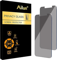 Ailun Protector de pantalla de privacidad para iPhone 14 / iPhone 13 / iPhone 13 Pro [6,1 pulgadas] Paquete de 2 Vidrio templado privado antiespía Anti-arañazos Compatible con estuches [Negro] [No para iPhone 13 Pro Max] [Paquete de 2] 