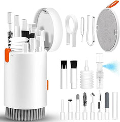 Laptop Phone Screen Cleaner Kit, Computer Keyboard Brush Cleaning Spray for iPhone AirPods MacBook iPad, 20-in-1 Electronic Device Clean Tool for Camera PC Monitor Earbud TV Tablet Car Screens