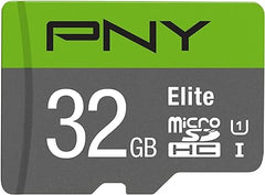 PNY 32 GB Elite Class 10 U1 microSDHC-Flash-Speicherkarte – 100 MB/s Lesen, Klasse 10, U1, Full HD, UHS-I, Micro SD 